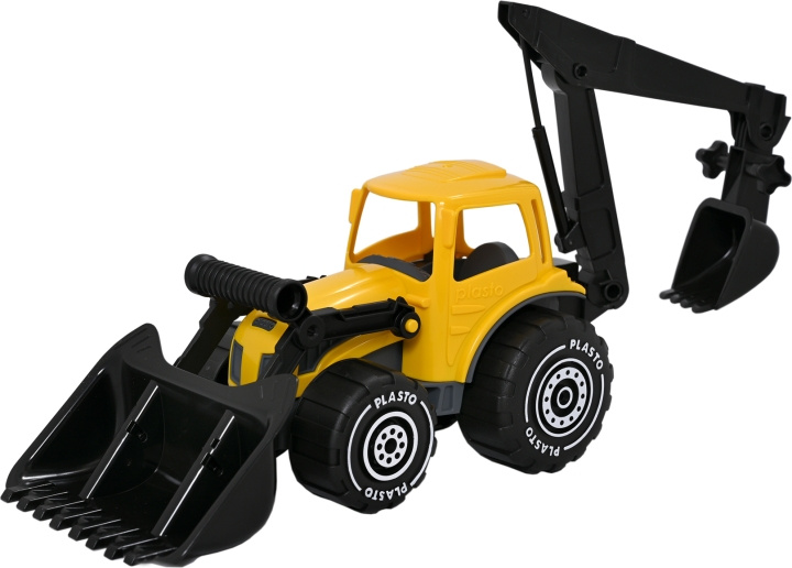 Plasto bucket tractor & excavator 70 cm, yellow in the group TOYS, KIDS & BABY PRODUCTS / Toys / Toy cars at TP E-commerce Nordic AB (C75353)