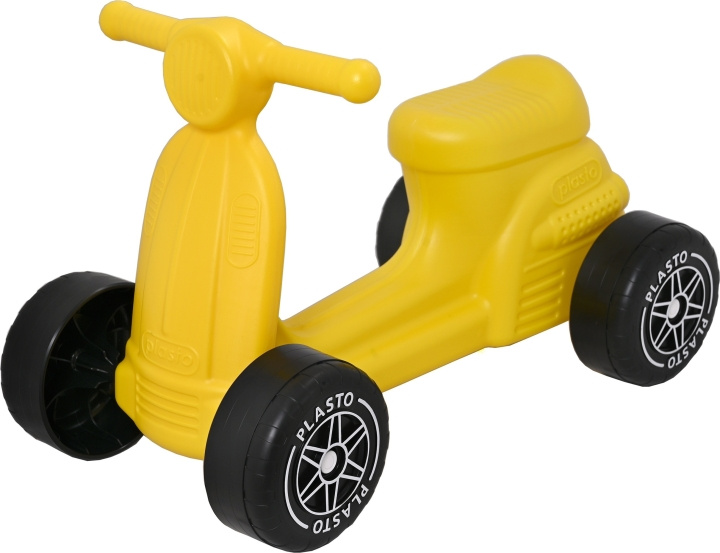 Plasto moped, yellow in the group TOYS, KIDS & BABY PRODUCTS / Toys / Walking cars at TP E-commerce Nordic AB (C75356)