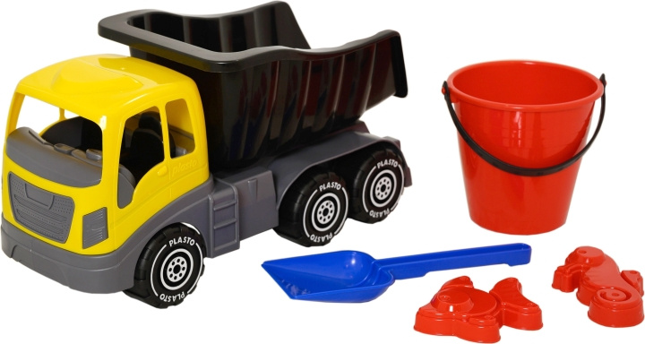 Plasto car and sand set, 5 pieces in the group TOYS, KIDS & BABY PRODUCTS / Toys / Toy cars at TP E-commerce Nordic AB (C75373)