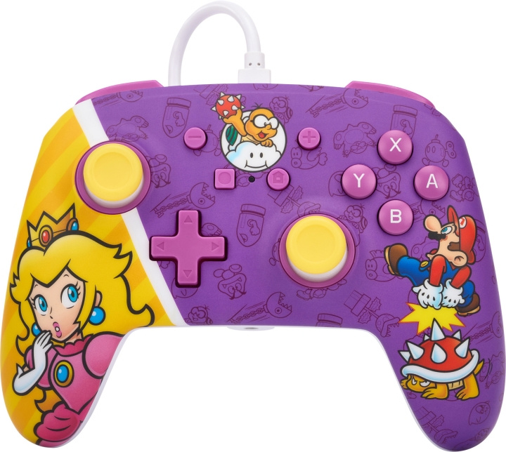 PowerA Enhanced Wired Controller, Princess Peach Battle, Switch in the group HOME ELECTRONICS / Game consoles & Accessories / Nintendo Switch / Accessories at TP E-commerce Nordic AB (C75380)