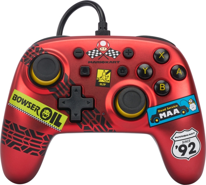 PowerA Nano Wired Controller, Mario Kart: Racer Red, Switch in the group HOME ELECTRONICS / Game consoles & Accessories / Nintendo Switch / Accessories at TP E-commerce Nordic AB (C75381)