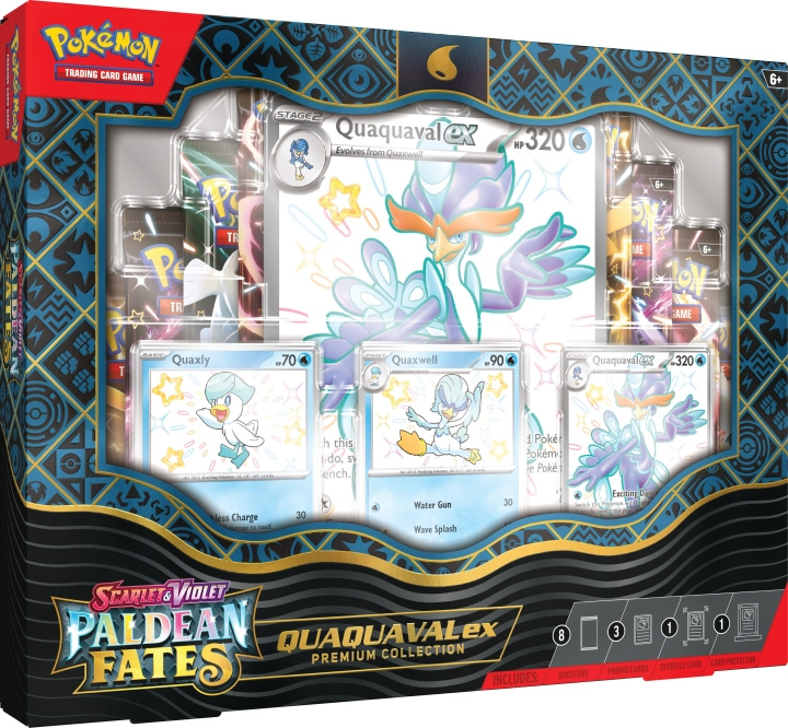 POKEMON Scarlet & Violet 4.5: Paldea Fates Premium Collection trading card set, Quaquaval ex in the group TOYS, KIDS & BABY PRODUCTS / Toys / Toys at TP E-commerce Nordic AB (C75405)