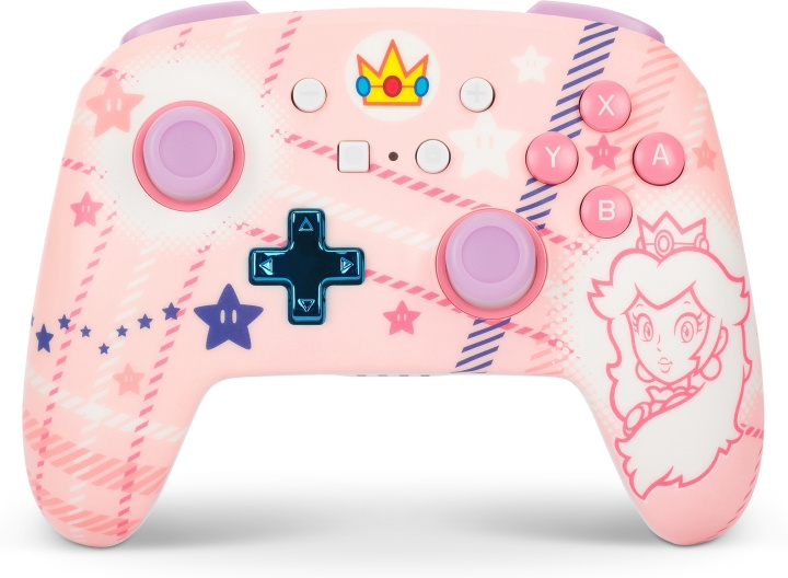 PowerA Enhanced Wireless Controller, Princess Peach Plaid, Switch in the group HOME ELECTRONICS / Game consoles & Accessories / Nintendo Switch / Accessories at TP E-commerce Nordic AB (C75425)