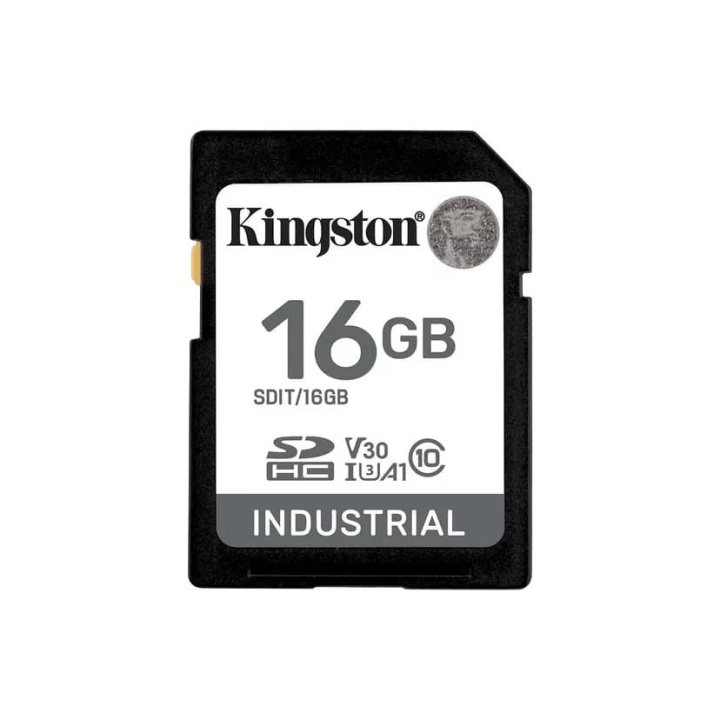 Kingston 16G SDHC Industrial pSLC Class10, UHS-I,U3,V30, A1 SD-Card in the group HOME ELECTRONICS / Storage media / Memory cards / SD/SDHC/SDXC at TP E-commerce Nordic AB (C75501)