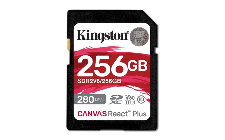 Kingston 256GB Canvas React Plus SDXC UHS-II 280R/150W U3 V60 4K in the group HOME ELECTRONICS / Storage media / Memory cards / SD/SDHC/SDXC at TP E-commerce Nordic AB (C75515)