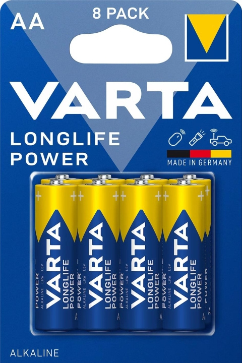 Varta Longlife Power AA 8 Pack in the group HOME ELECTRONICS / Batteries & Chargers / Batteries / AA at TP E-commerce Nordic AB (C75561)