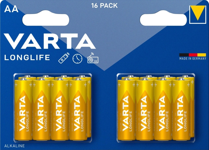 Varta Longlife AA 16 Pack (Ch) in the group HOME ELECTRONICS / Batteries & Chargers / Batteries / AA at TP E-commerce Nordic AB (C75563)