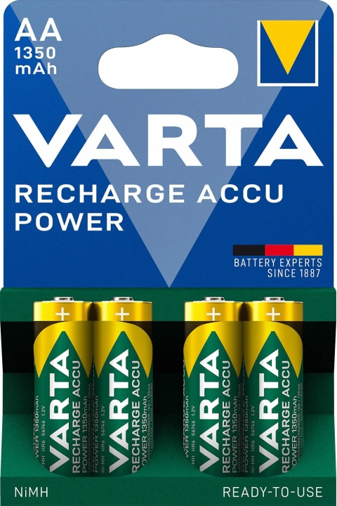 Varta Recharge Charge Accu Power AA 1350mAh 4 Pack in the group HOME ELECTRONICS / Batteries & Chargers / Batteries / AA at TP E-commerce Nordic AB (C75565)