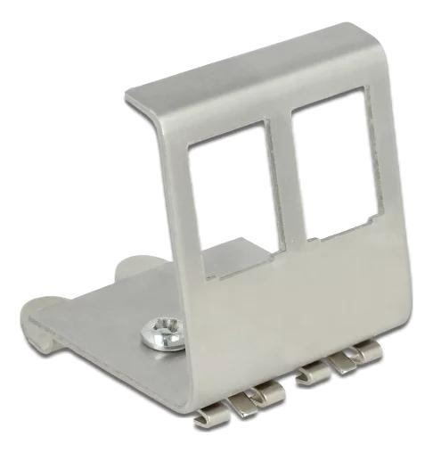 DeLOCK Keystone Metal Mounting 2 Port for DIN rail in the group COMPUTERS & PERIPHERALS / Computer accessories / Other at TP E-commerce Nordic AB (C75653)