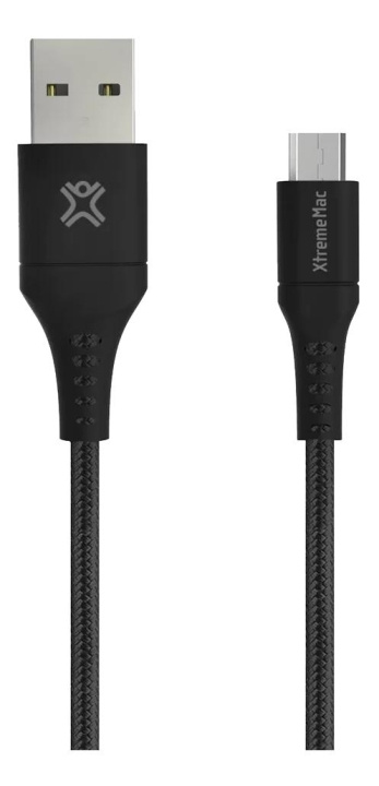 XtremeMac Premium braided micro-usb, 2m, black in the group SMARTPHONE & TABLETS / Chargers & Cables / Cables / Cables Type C at TP E-commerce Nordic AB (C75674)