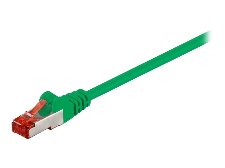 Goobay CAT 6 S/FTP CU 1m Green in the group COMPUTERS & PERIPHERALS / Computer cables / Network cables at TP E-commerce Nordic AB (C75751)