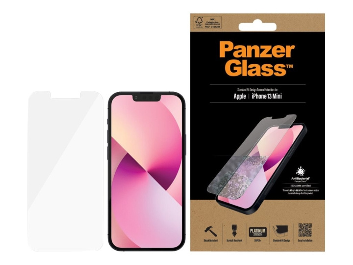 PanzerGlass Screen Protector Transparent Apple iPhone 13 mini in the group SMARTPHONE & TABLETS / Phone cases / Apple / iPhone 13 Mini at TP E-commerce Nordic AB (C75764)