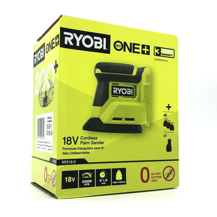 Ryobi One+ RPS18-0 Delta sander Without battery in the group HOME, HOUSEHOLD & GARDEN / Tools / Grinding machines at TP E-commerce Nordic AB (C75772)