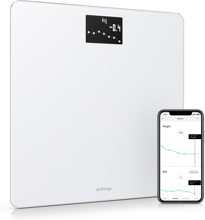 Withings Body scales, white in the group BEAUTY & HEALTH / Health care / Bathroom scales at TP E-commerce Nordic AB (C76050)