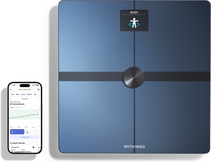 Withings Body Smart Black body composition scale with wifi connection in the group BEAUTY & HEALTH / Health care / Bathroom scales at TP E-commerce Nordic AB (C76129)