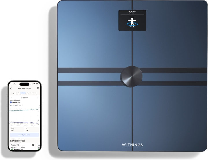 Withings Body Comp Black body composition scale with wifi connection in the group BEAUTY & HEALTH / Health care / Bathroom scales at TP E-commerce Nordic AB (C76130)