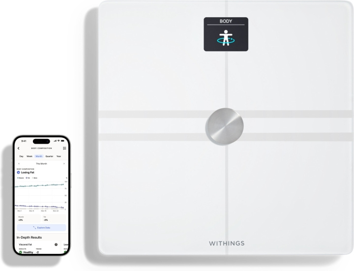 Withings Body Comp White body composition scale with wifi connection in the group BEAUTY & HEALTH / Health care / Bathroom scales at TP E-commerce Nordic AB (C76131)