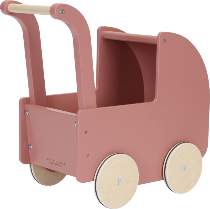 Little Dutch wooden doll carriage, pink in the group TOYS, KIDS & BABY PRODUCTS / Toys / Docks & Accessories at TP E-commerce Nordic AB (C76139)