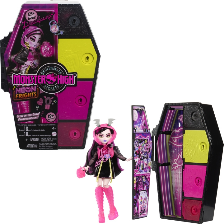 Monster High Skulltimate Secrets: Neon Frights Draculaura - fashion doll in the group TOYS, KIDS & BABY PRODUCTS / Toys / Docks & Accessories at TP E-commerce Nordic AB (C76161)