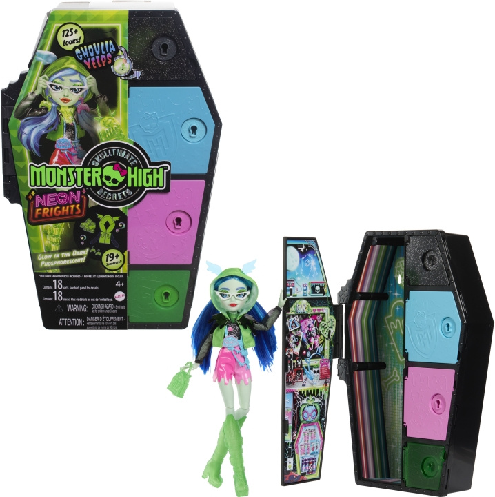 Monster High Skulltimate Secrets: Neon Frights Ghoulia - fashion doll in the group TOYS, KIDS & BABY PRODUCTS / Toys / Docks & Accessories at TP E-commerce Nordic AB (C76163)