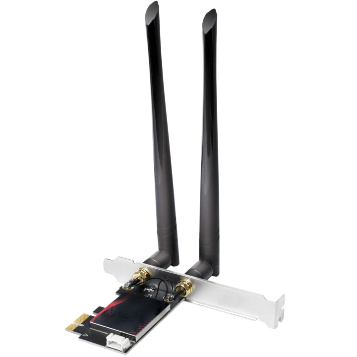 LogiLink PCI Express-kort Wifi 6E-adapter AX5400 + BT 5.2 in the group COMPUTERS & PERIPHERALS / Network / Network cards / PCI Express Wireless at TP E-commerce Nordic AB (C76287)