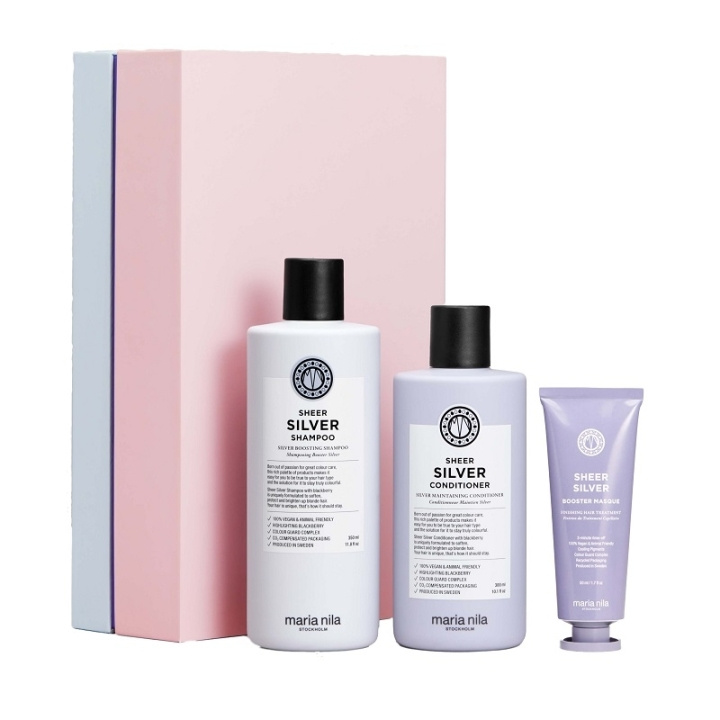 Maria Nila Giftset Maria Nila Sheer Silver Beauty Box in the group BEAUTY & HEALTH / Hair & Styling / Hair care / Hair Dye / Silver shampoo at TP E-commerce Nordic AB (C76291)