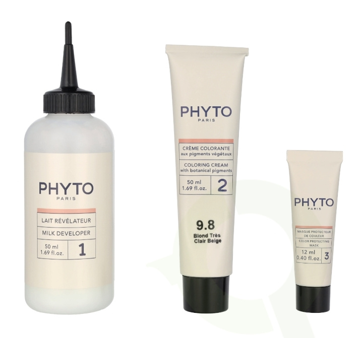 Phyto Phytocolor Permanent Color 112 ml #9.8 Very Fair Beige Blond in the group BEAUTY & HEALTH / Hair & Styling / Hair care / Hair Dye / Hair Dye & Color bombs at TP E-commerce Nordic AB (C76367)