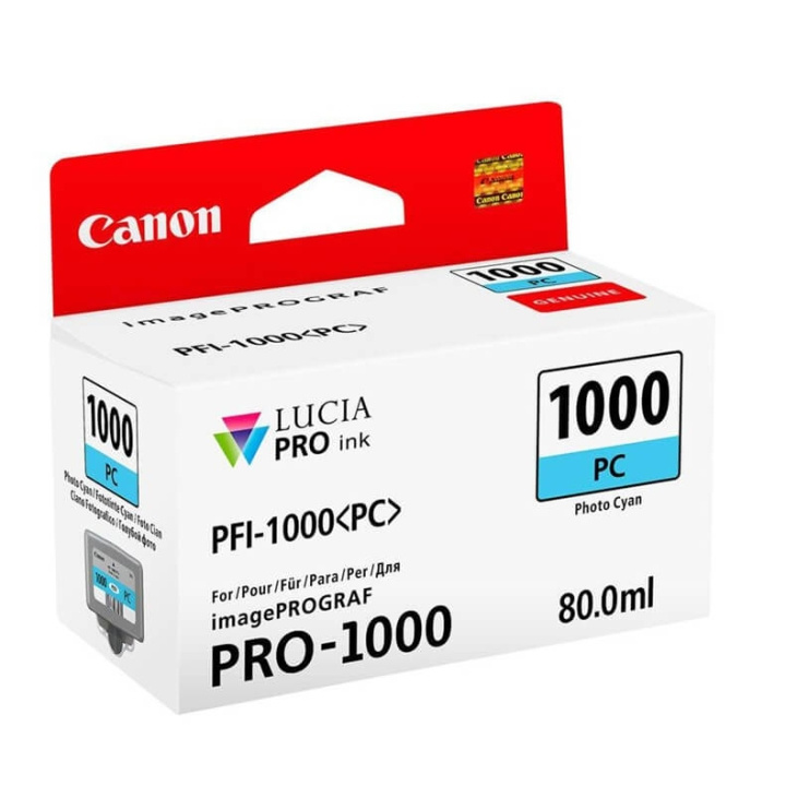 Canon Ink 0550C001 PFI-1000 Photo Cyan in the group COMPUTERS & PERIPHERALS / Printers & Accessories / Ink & Toner / Ink cartridges / Canon at TP E-commerce Nordic AB (C76479)