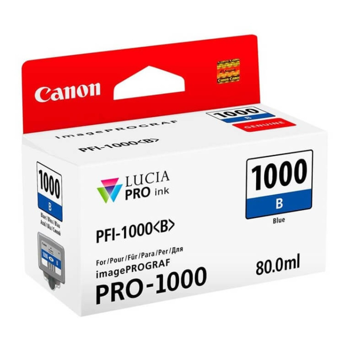 Canon Ink 0555C001 PFI-1000 Blue in the group COMPUTERS & PERIPHERALS / Printers & Accessories / Ink & Toner / Ink cartridges / Canon at TP E-commerce Nordic AB (C76484)