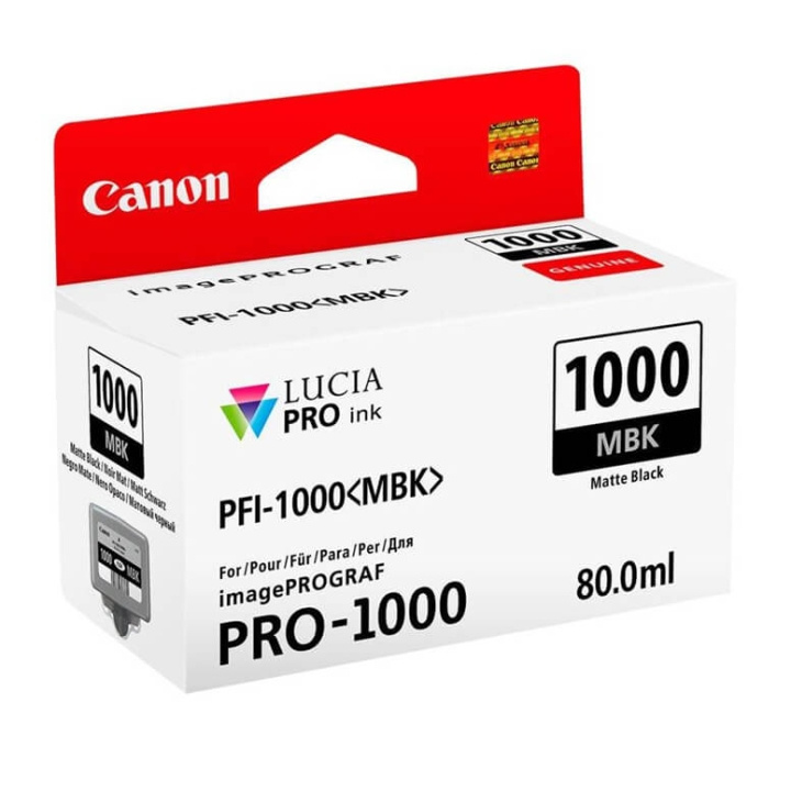 Canon Ink 0545C001 PFI-1000 Matte Black in the group COMPUTERS & PERIPHERALS / Printers & Accessories / Ink & Toner / Ink cartridges / Canon at TP E-commerce Nordic AB (C76489)