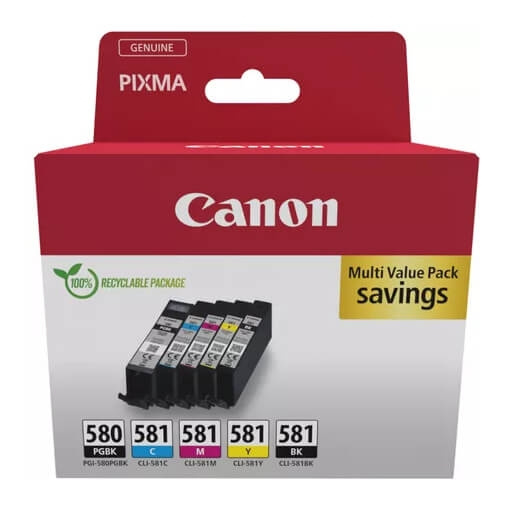 Canon Ink 2078C005 PGI-580/CLI-581 Multipack in the group COMPUTERS & PERIPHERALS / Printers & Accessories / Ink & Toner / Ink cartridges / Canon at TP E-commerce Nordic AB (C76539)