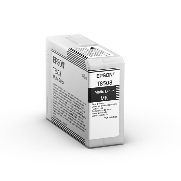 Epson Ink UltraChrome HD T85080N Matte Black 80ml in the group COMPUTERS & PERIPHERALS / Printers & Accessories / Ink & Toner / Ink cartridges / Epson at TP E-commerce Nordic AB (C76542)