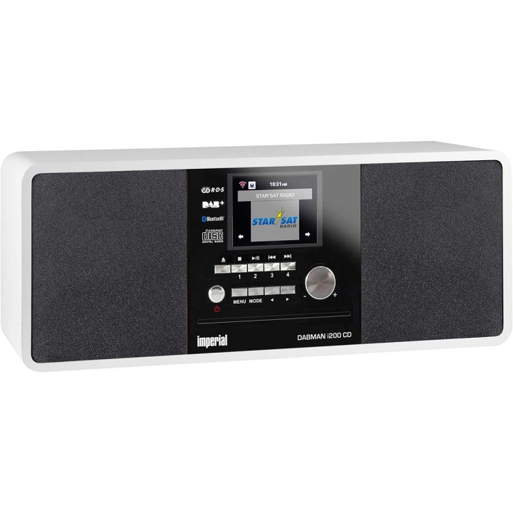 imperial DABMAN i200 CD Multifunctional Radio DAB+ / FM / Internet / Bluetooth White in the group HOME ELECTRONICS / Audio & Picture / Home cinema, Hifi & Portable / Radio & Alarm clocks / Radio at TP E-commerce Nordic AB (C76565)