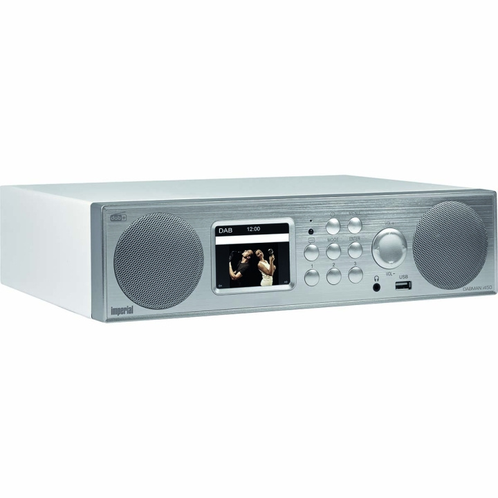 imperial DABMAN i450 Hybrid Stereo Radio DAB+ / FM / Internet /Bluetooth White-Silver in the group HOME ELECTRONICS / Audio & Picture / Home cinema, Hifi & Portable / Radio & Alarm clocks / Radio at TP E-commerce Nordic AB (C76569)