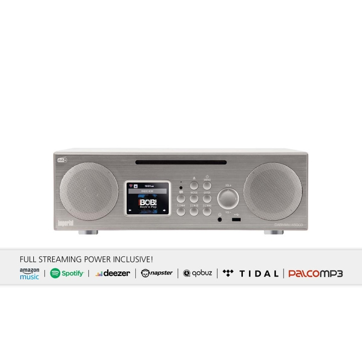 imperial DABMAN i450 CD Multifunctional Stereo Radio DAB+ / FM / Internet / Bluetooth White-Silver in the group HOME ELECTRONICS / Audio & Picture / Home cinema, Hifi & Portable / Radio & Alarm clocks / Radio at TP E-commerce Nordic AB (C76570)