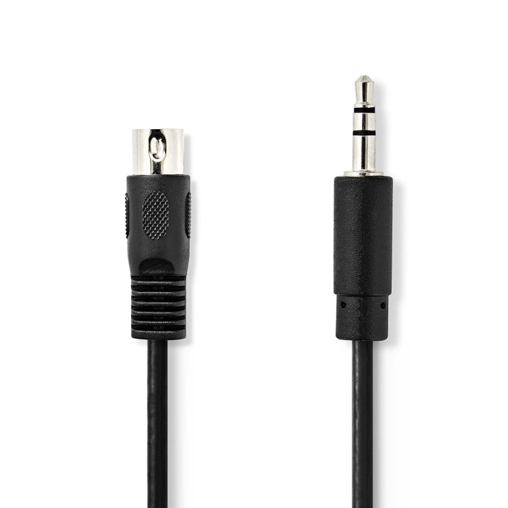 Nedis DIN Audio Cable | DIN 5-Pin Male | 3.5 mm Male | Nickel Plated | 1.00 m | Round | PVC | Black | Label in the group HOME ELECTRONICS / Audio & Picture / Speakers & accessories / Accessories at TP E-commerce Nordic AB (C76588)