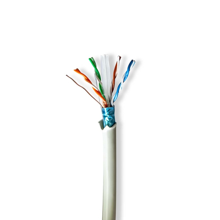 Nedis Network Cable Roll | CAT6 | Stranded | F/UTP | Bare Copper | 50.0 m | Indoor | Round | LSZH | Grey | Pull Box in the group COMPUTERS & PERIPHERALS / Computer cables / Network cables / Fiber cabling at TP E-commerce Nordic AB (C76594)