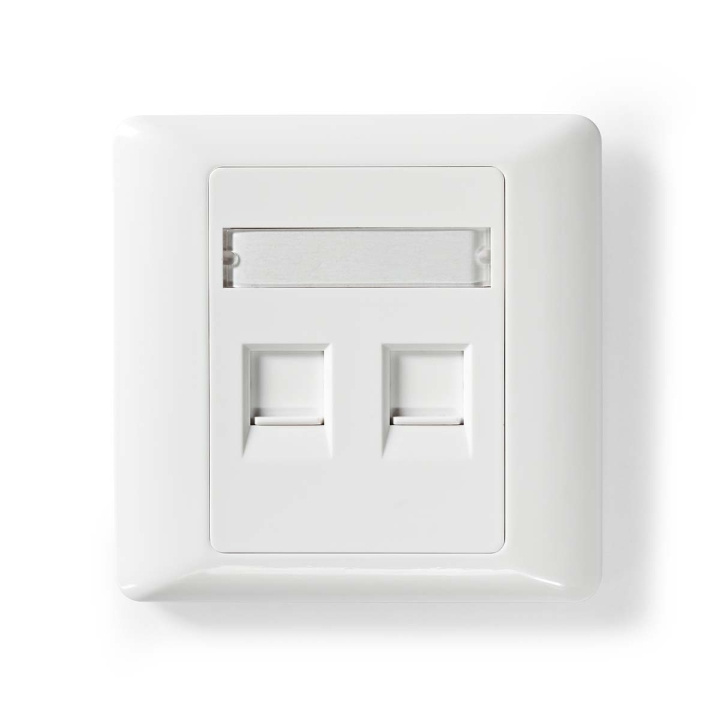 Nedis Network Keystone Face Plate | Face Plate RJ45 | 2 port(s) | ABS | White | Box in the group COMPUTERS & PERIPHERALS / Network / Access points at TP E-commerce Nordic AB (C76608)