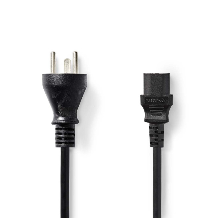 Nedis Power Cable | Denmark Male | IEC-320-C13 | Straight | Straight | Nickel Plated | 2.00 m | Round | PVC | Black | Label in the group COMPUTERS & PERIPHERALS / Computer cables / Internal / Power cables & Adapters at TP E-commerce Nordic AB (C76679)