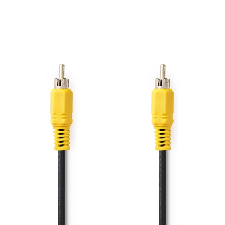 Nedis Composite Video Cable | RCA Male | RCA Male | Nickel Plated | 480p | 5.00 m | Round | PVC | Black | Label in the group HOME ELECTRONICS / Cables & Adapters / RCA / Cables at TP E-commerce Nordic AB (C76713)