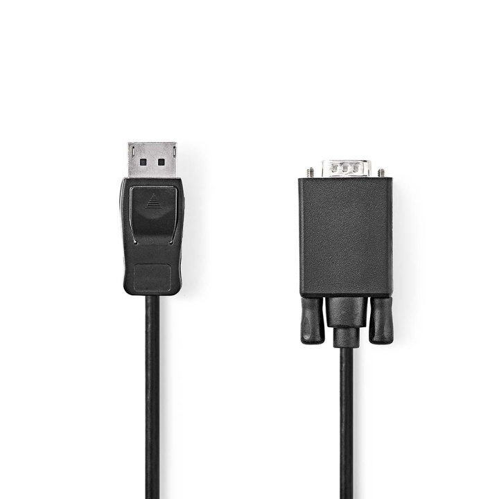 Nedis VGA Cable | DisplayPort Male | VGA Male | Nickel Plated | Maximum resolution: 1080p | 1.00 m | Round | PVC | Black | Envelope in the group COMPUTERS & PERIPHERALS / Computer cables / VGA / Adapters at TP E-commerce Nordic AB (C76745)