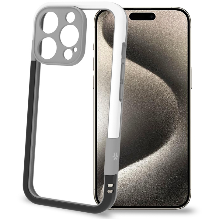 Celly Bumper iPhone 16 Pro Svart/Vit in the group SMARTPHONE & TABLETS / Phone cases / Apple / iPhone 16 at TP E-commerce Nordic AB (C76763)