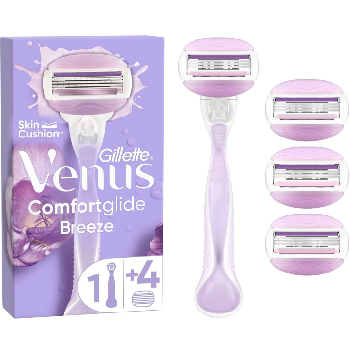 Gillette Rakhyvel Venus Comfortglide Breeze 4st rakblad in the group BEAUTY & HEALTH / Hair & Styling / Shaving & Trimming / Razors & Accessories at TP E-commerce Nordic AB (C76788)