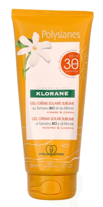 Klorane Polysianes Solar Sublime Gel-Cream SPF30 200 ml in the group BEAUTY & HEALTH / Skin care / Tanning / Sunscreen at TP E-commerce Nordic AB (C76921)