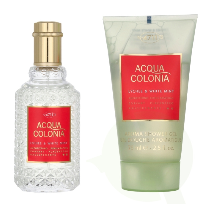 4711 Acqua Colonia Lychee & White Mint Giftset 125 ml Edc Spray 50ml/Shower Gel 75ml in the group BEAUTY & HEALTH / Fragrance & Perfume / Perfumes / Perfume for her at TP E-commerce Nordic AB (C76947)