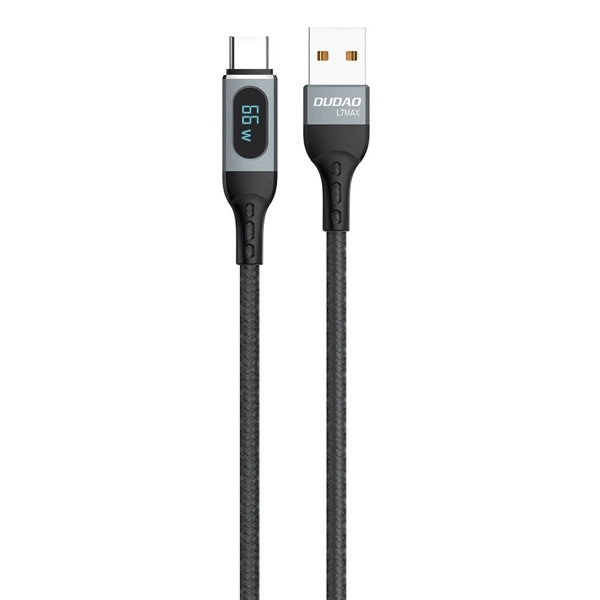 Dudao L7Max USB-A to USB-C cable 66W 1m black in the group COMPUTERS & PERIPHERALS / Computer cables / USB / USB-C at TP E-commerce Nordic AB (C77123)