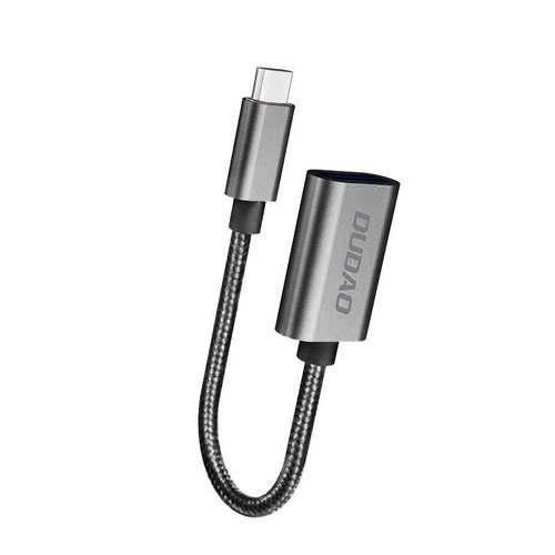 Dudao L15T USB-C to USB-A Adapter Silver in the group COMPUTERS & PERIPHERALS / Computer cables / USB / USB-C at TP E-commerce Nordic AB (C77129)