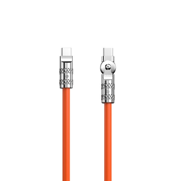 Dudao L24CC USB-C to USB-C Angled cable 120W 1m rotation 180° orange in the group COMPUTERS & PERIPHERALS / Computer cables / USB / USB-C at TP E-commerce Nordic AB (C77144)