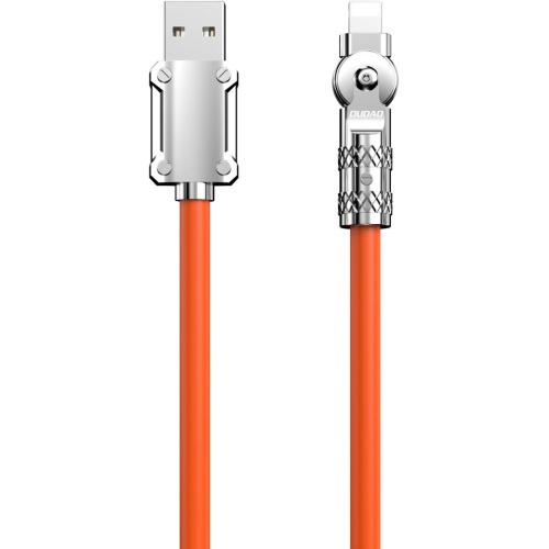 Dudao L24AL USB-A to angled Lightning cable 30W 1m 180° rotation orange in the group SMARTPHONE & TABLETS / Chargers & Cables / Cables / Cables Lightning at TP E-commerce Nordic AB (C77145)