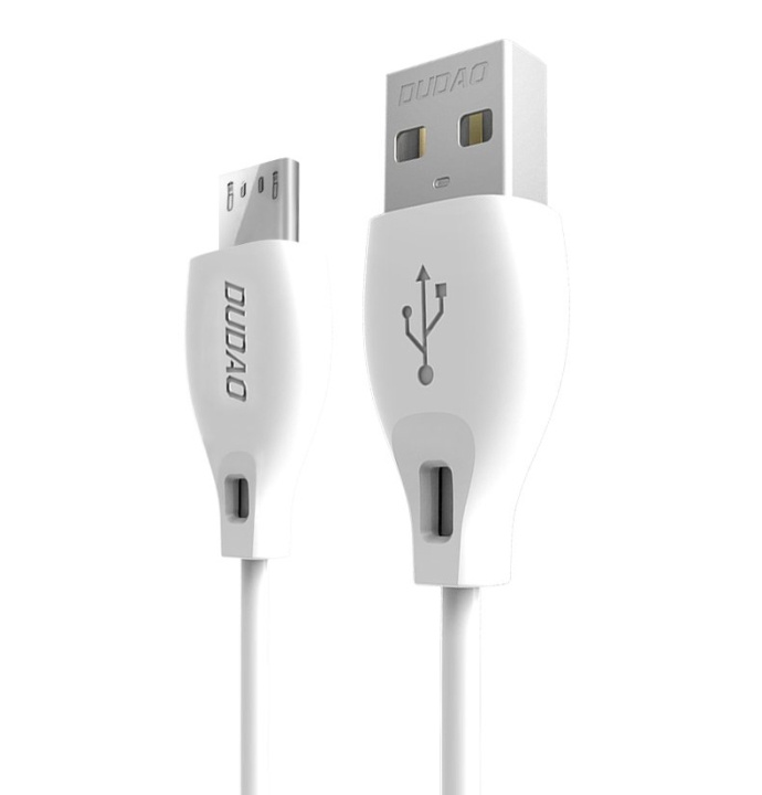 Dudao L4M USB-A to USB-Micro 1m white in the group SMARTPHONE & TABLETS / Chargers & Cables / Cables / Cables microUSB at TP E-commerce Nordic AB (C77151)